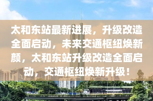 太和东站最新动态更新